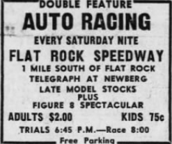 Flat Rock Speedway - 1967 Flat Rock (newer photo)
